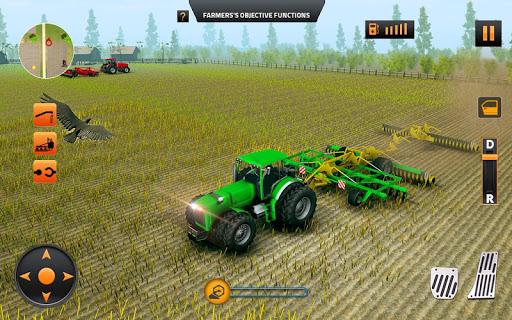 Real Tractor Farming Simulator 2019 - Gameplay image of android game