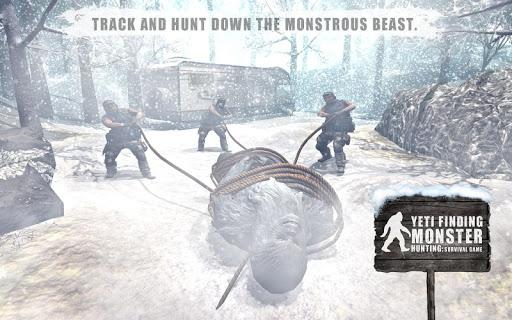 Yeti Finding Monster Hunting: Survival Game - Gameplay image of android game