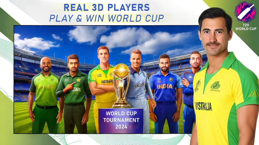 Cricket Game ۳D: Bat Ball Game - عکس بازی موبایلی اندروید
