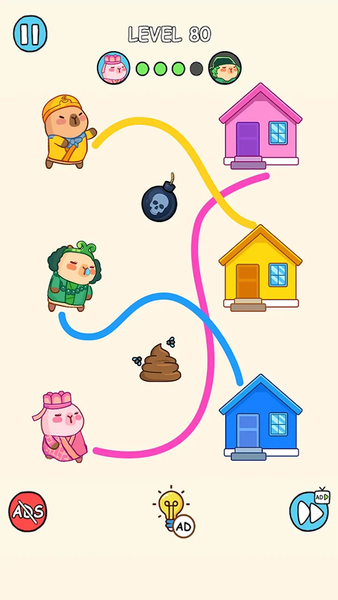Capybara Rush: Draw To Home - عکس بازی موبایلی اندروید