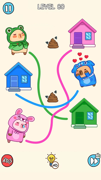 Capybara Rush: Draw To Home - عکس بازی موبایلی اندروید