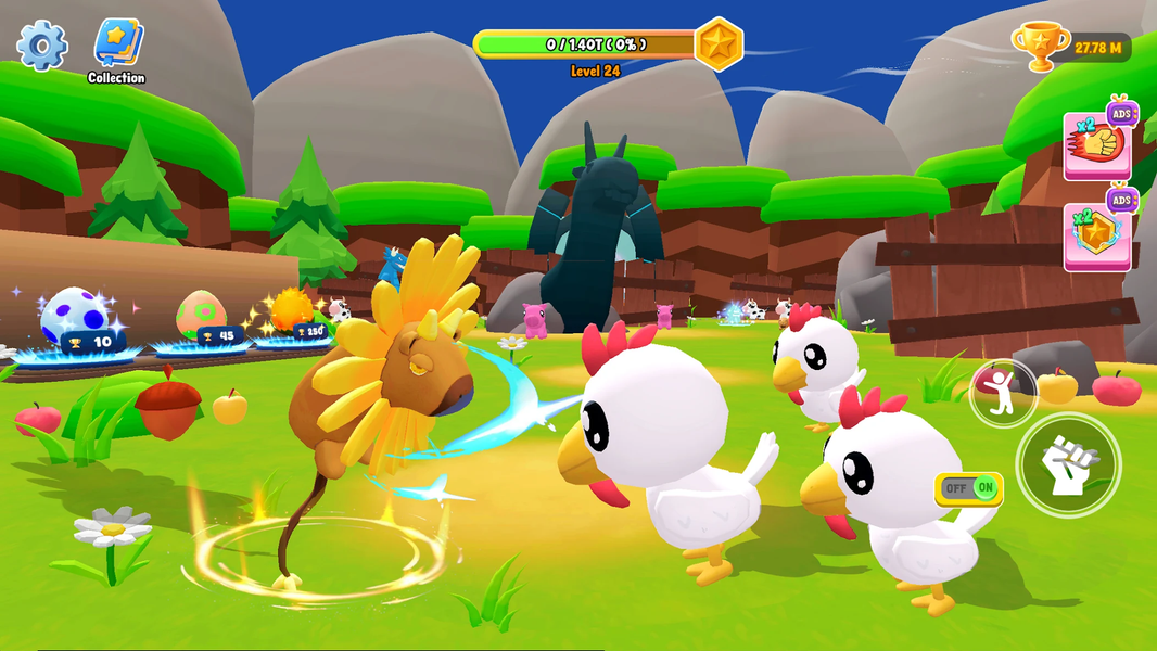 Capybara Evolution: Eat Grown - Gameplay image of android game
