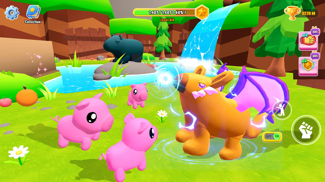 Capybara Evolution: Eat Grown - Gameplay image of android game