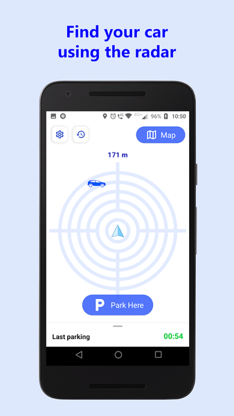 Where is my car - Image screenshot of android app