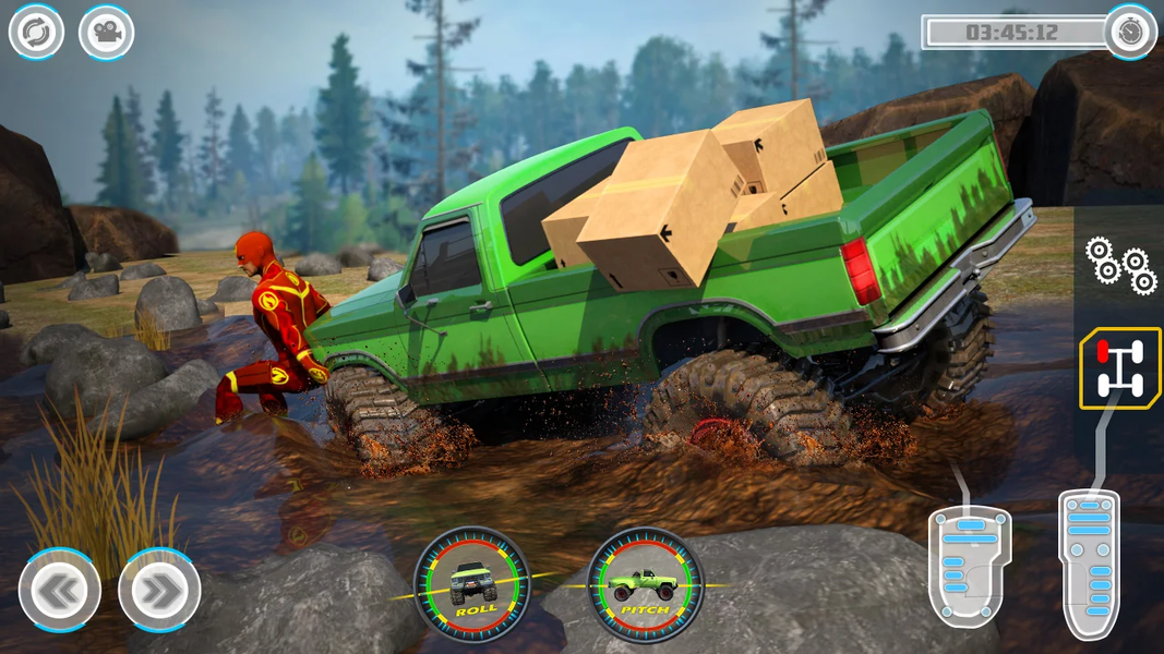Offroad Mud Truck Driving Game - Gameplay image of android game