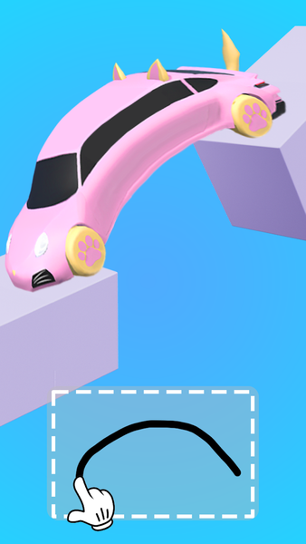 Car Bridge 3D: Draw to Save - Gameplay image of android game