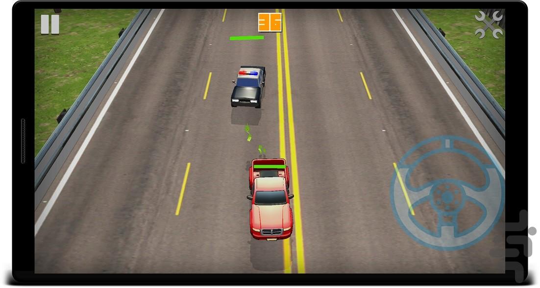 تعقیب پلیس ( ماشین سواری ) - عکس بازی موبایلی اندروید