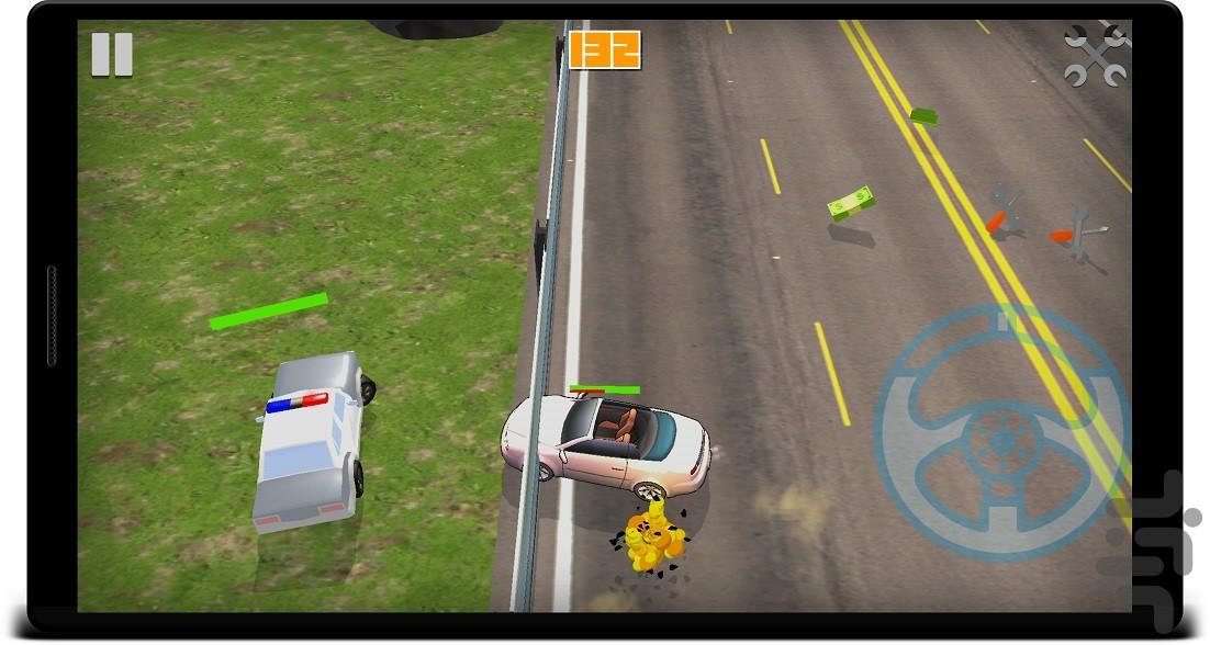 تعقیب پلیس ( ماشین سواری ) - عکس بازی موبایلی اندروید