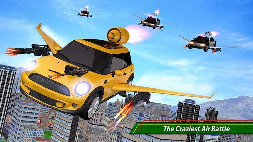 Flying Car Shooting- Ultimate Car Flying Game - Gameplay image of android game