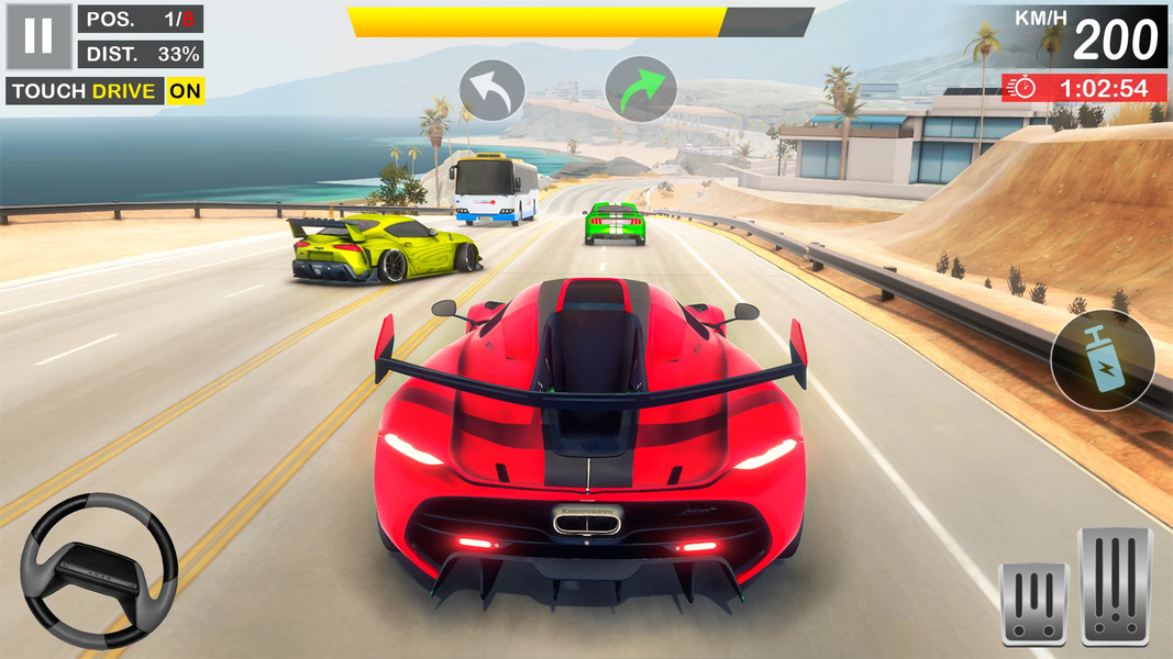 Crazy Car Offline Racing Games - Gameplay image of android game
