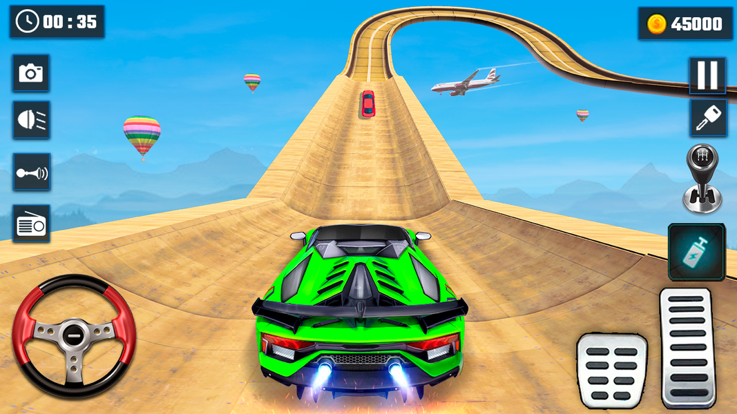 Car Games Stunts Ramp Racing - Gameplay image of android game