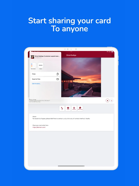 Cardiast Digital Business Card - Image screenshot of android app