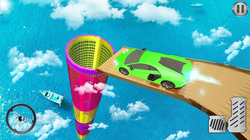 Water Car Stunt Game - Mega Ramp Car Stunt - Car Game 