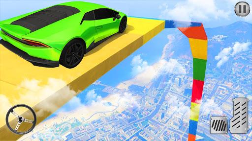 Mega Ramp Car Games 2021 New Car Racing Stunts 3d - Gameplay image of android game