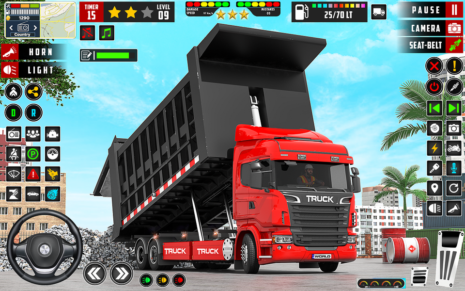 Cargo Truck Simulator 3D Game - Gameplay image of android game