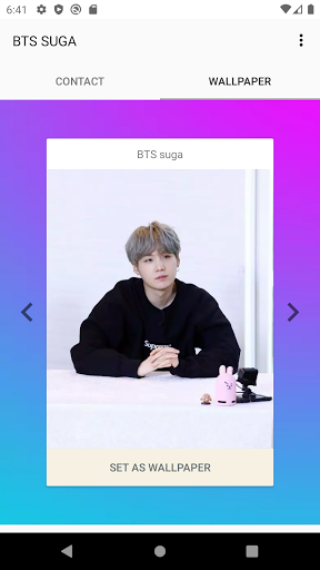 BTS Suga - fake chat - fake call - عکس برنامه موبایلی اندروید