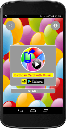 Birthday Card with Music - عکس برنامه موبایلی اندروید