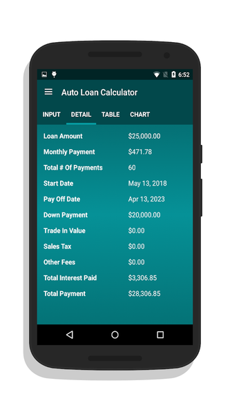 Auto Loan Calculator - Image screenshot of android app