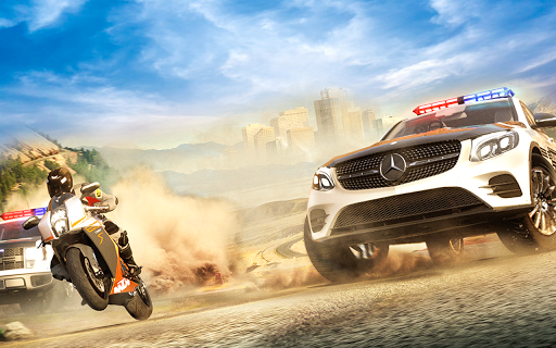 Crazy Car Racing Police Chase - Gameplay image of android game