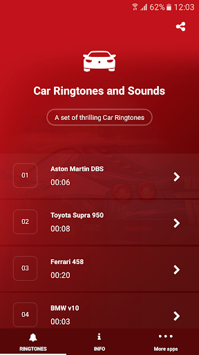 Car Ringtones and Sounds - عکس برنامه موبایلی اندروید