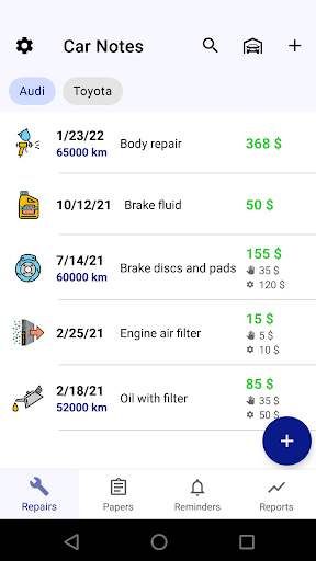 Car service tracker - عکس برنامه موبایلی اندروید