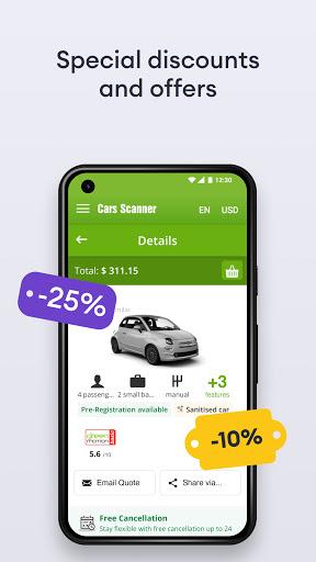Cars-scanner - car rental - Image screenshot of android app