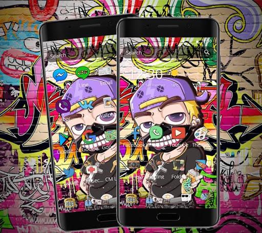 Graffiti Cartoon Theme - Image screenshot of android app