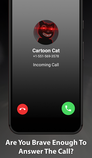 Scary Cartoon Cat Fake Chat And Video Call - Image screenshot of android app