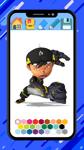 Boboiboy coloring cartoon game - Image screenshot of android app