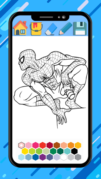Spider Super Hero Coloring man - Gameplay image of android game