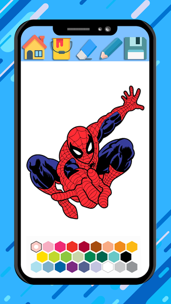 Spider Super Hero Coloring man - Gameplay image of android game