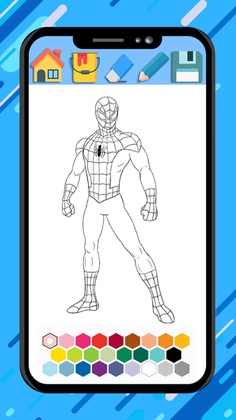 Spider Super Hero Coloring man - Gameplay image of android game