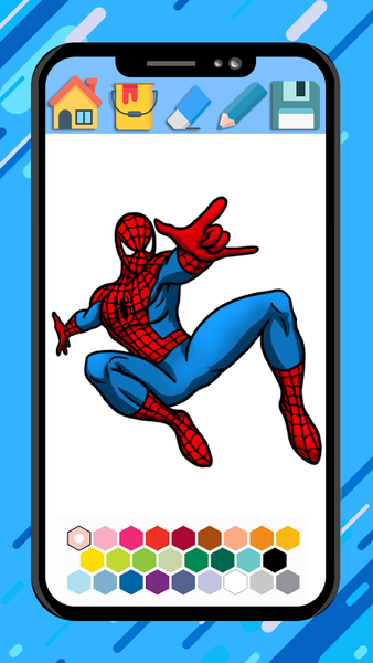 Spider Super Hero Coloring man - Gameplay image of android game