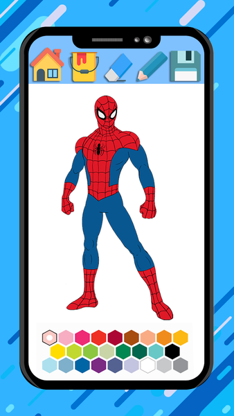 Spider Super Hero Coloring man - Gameplay image of android game