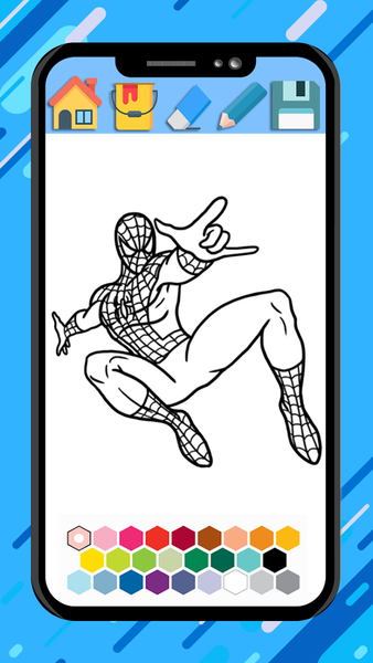 Spider Super Hero Coloring man - Gameplay image of android game