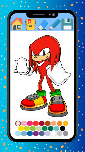 soni coloring cartoon book the - Gameplay image of android game