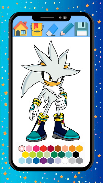 soni coloring cartoon book the - Gameplay image of android game