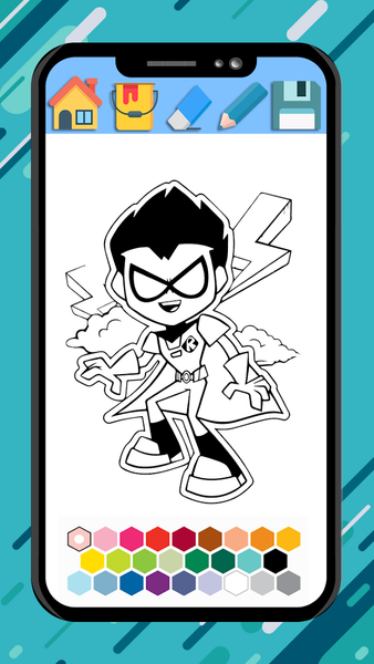 Teen Titans coloring cartoon - عکس بازی موبایلی اندروید