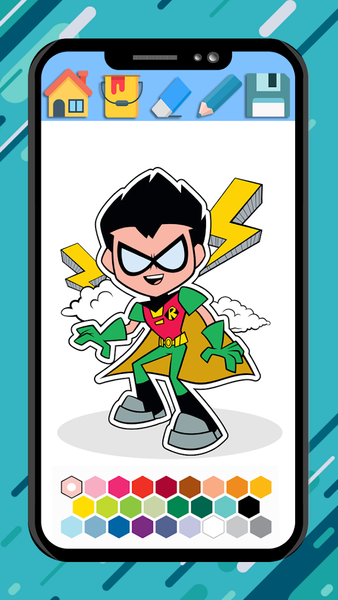 Teen Titans coloring cartoon - عکس بازی موبایلی اندروید