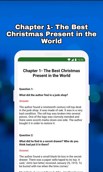 8th Class English Solution MCQ - Image screenshot of android app