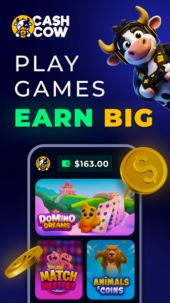 CashCow - Play & Earn Money - عکس برنامه موبایلی اندروید