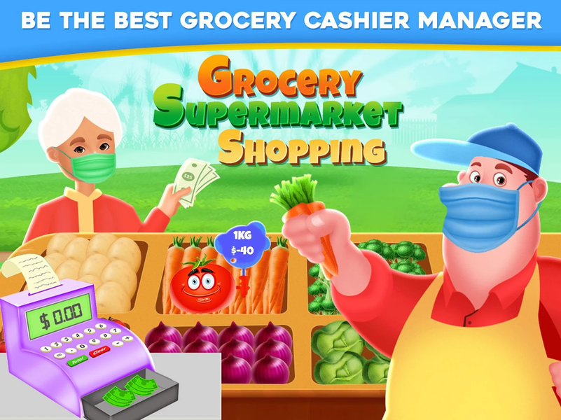 Grocery Shopping Cash Register - Gameplay image of android game