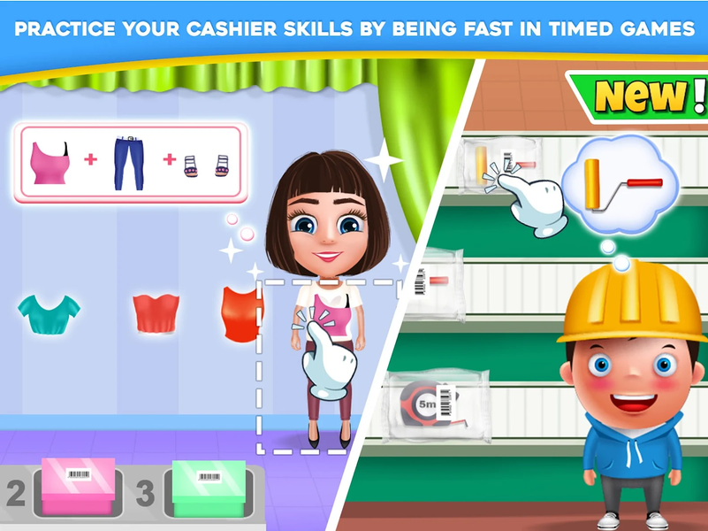 Idle Hypermarket Cash Register - Gameplay image of android game