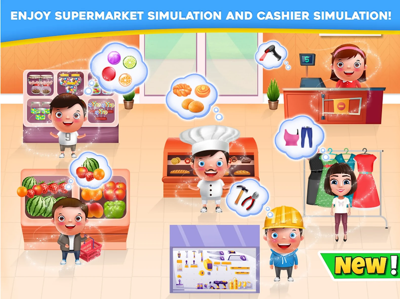 Idle Hypermarket Cash Register - Gameplay image of android game
