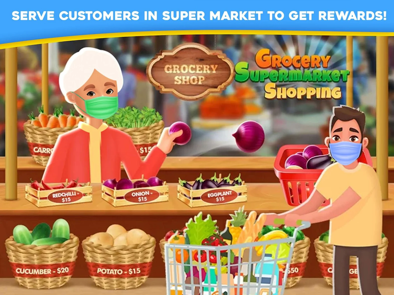 Grocery Shopping Cash Register - Gameplay image of android game