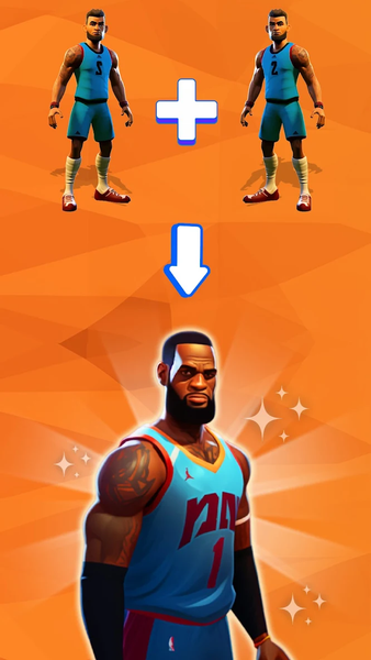 Basketball Star Merge Hoops - Gameplay image of android game