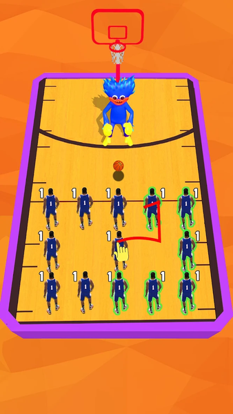 Basketball Star Merge Hoops - Gameplay image of android game