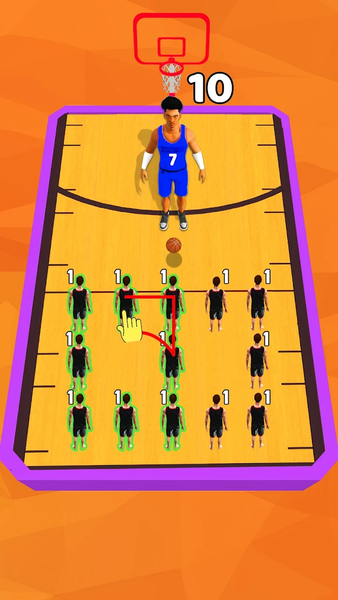 Basketball Star Merge Hoops - Gameplay image of android game
