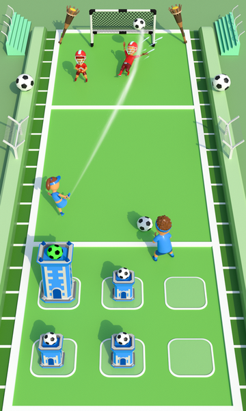 Kick Merge: Soccer Game 3D - Gameplay image of android game