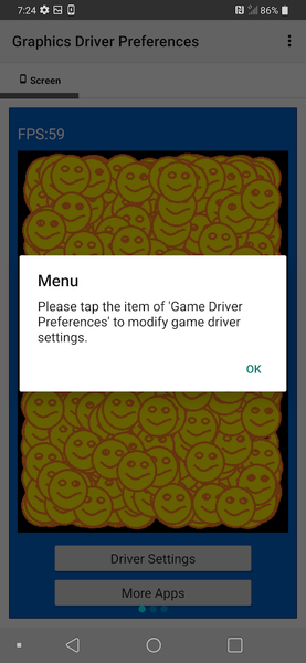 Graphics Driver Preferences - Image screenshot of android app